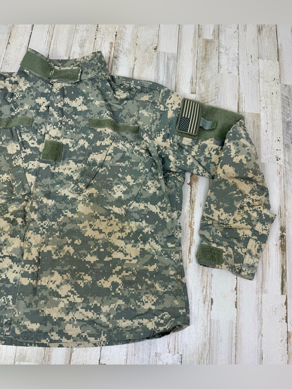 US Army Combat Jacket Adult Large Cargo Military Pockets Camo - Picture 2 of 12